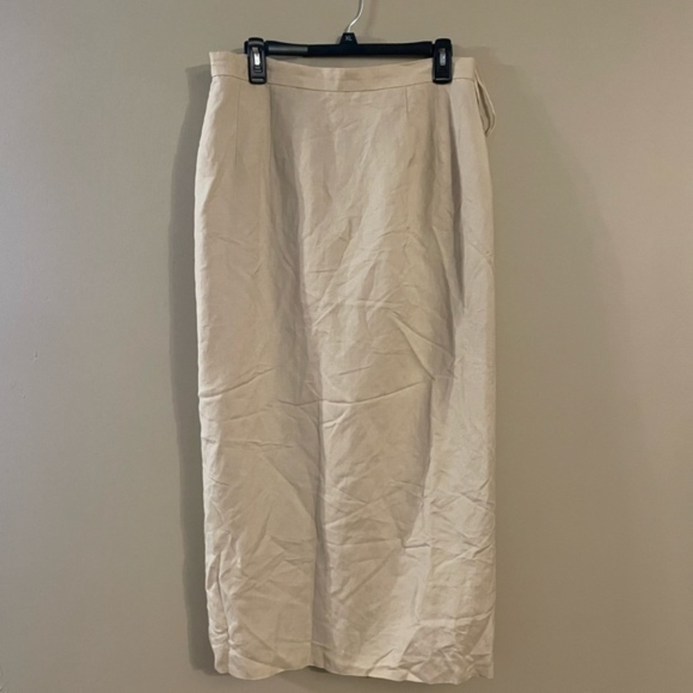 Jessica Howard Women Plus Linen Skirt with elastic waist Size 16